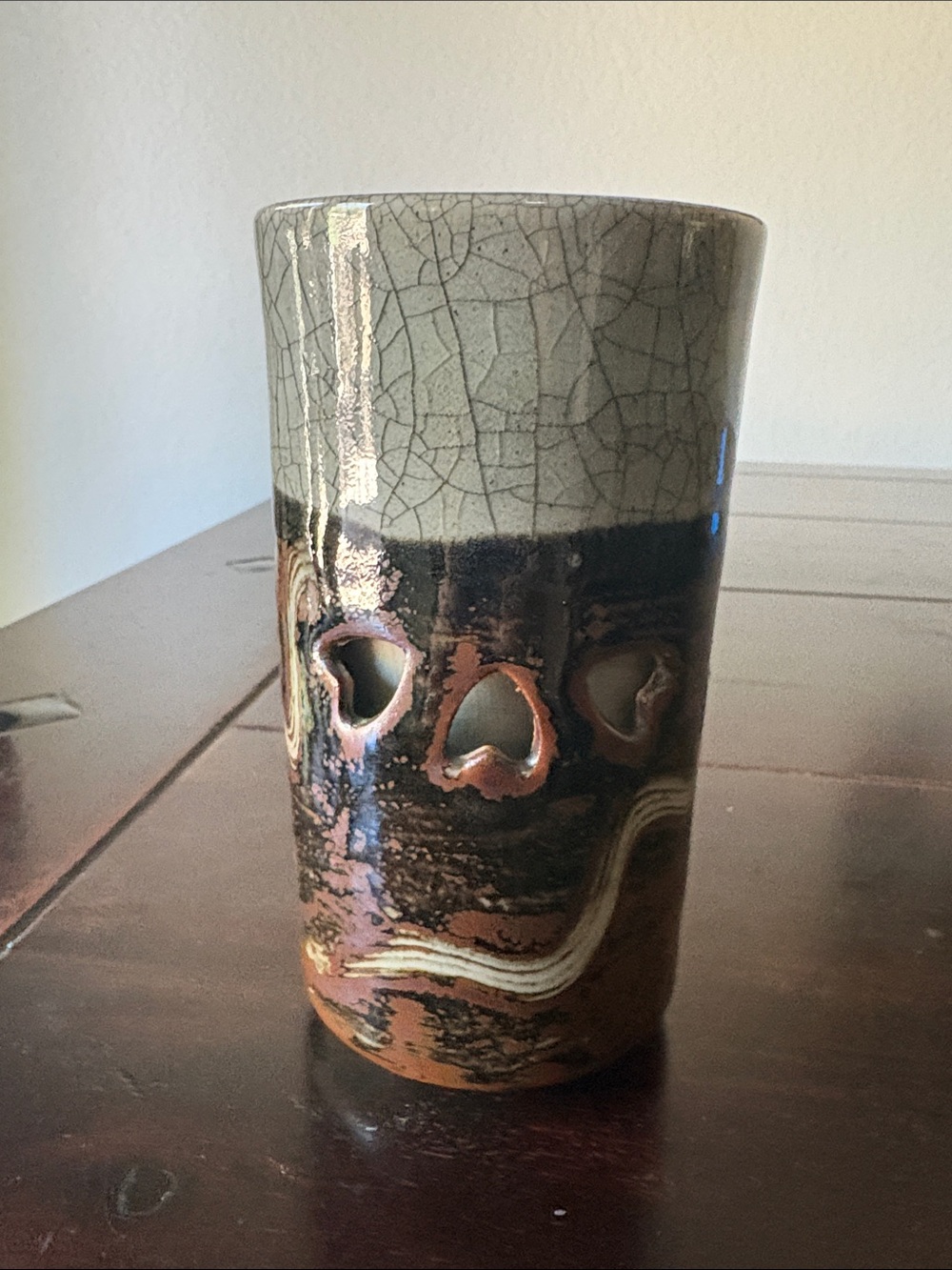 Vintage Japanese Somayaki double-wall tumbler
